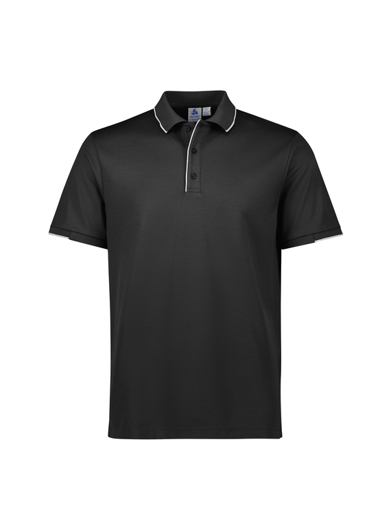 Focus Poly/Cotton Polo Shirt - Men - Black/White