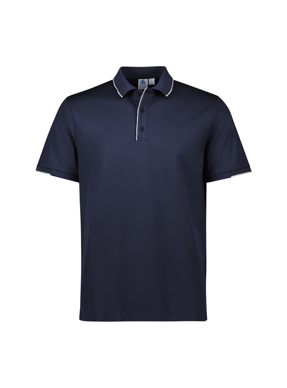 Focus Poly/Cotton Polo Shirt - Men - Navy/White