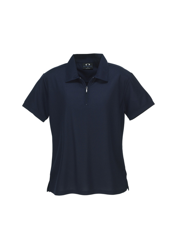 Micro Waffle BIZ COOL Polo Shirt - Women - Navy
