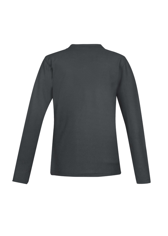 Crew Long Sleeve Poly/Cotton Polo Shirt - Women - Charcoal