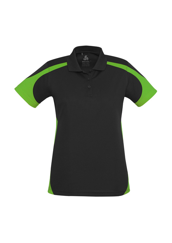 Talon BIZCOOL Mesh Polo Shirt - Women - Black/Green