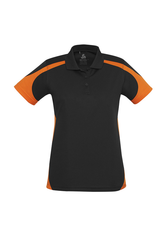 Talon BIZCOOL Mesh Polo Shirt - Women - Black/Orange
