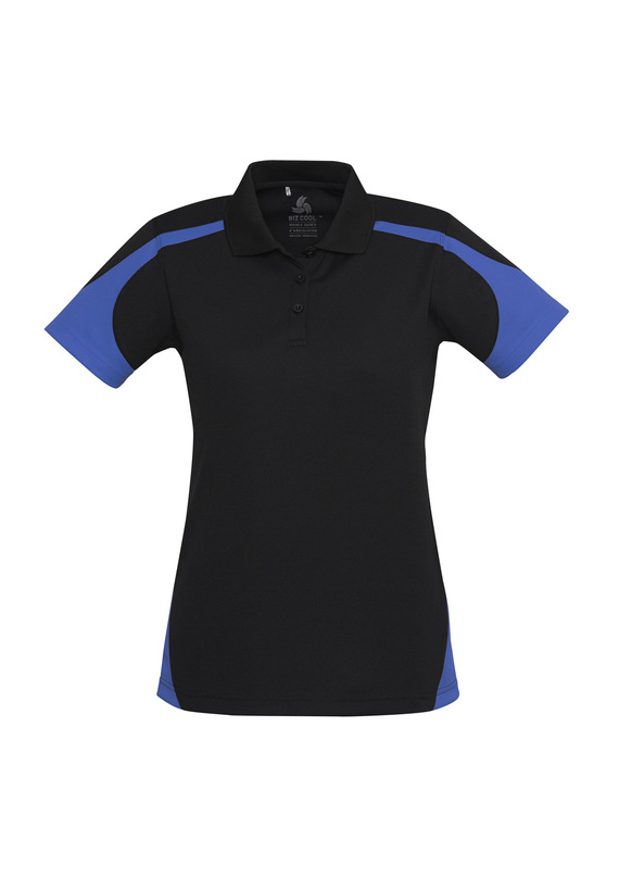 Talon BIZCOOL Mesh Polo Shirt - Women - Black/Royal