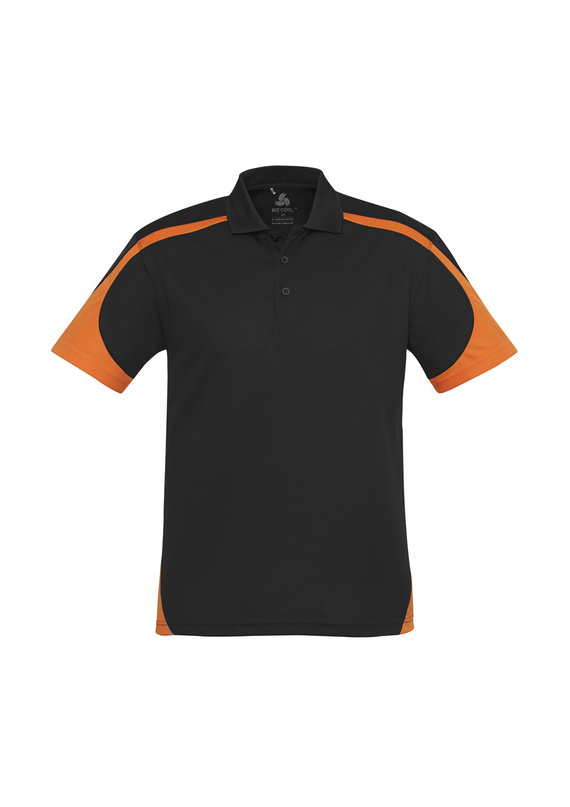 Talon BIZCOOL Mesh Polo Shirt - Men - Black/Orange