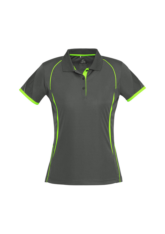 Razor BIZCOOL Sports Polo Shirt - Women - Grey/Fluoro Lime