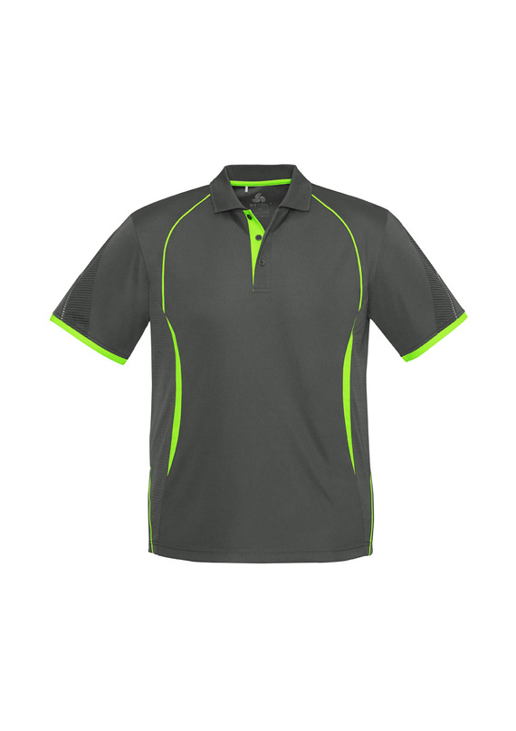Razor BIZCOOL Sports Polo Shirt - Men - Grey/Fluoro Lime