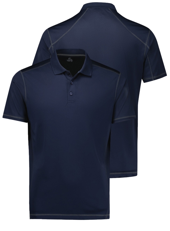 Dart Short Sleeve Polo Shirt - Men - Navy/Navy
