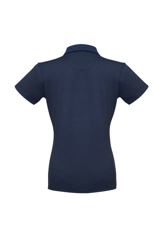 Shadow Cotton Blend Polo Shirt - Women - Back View