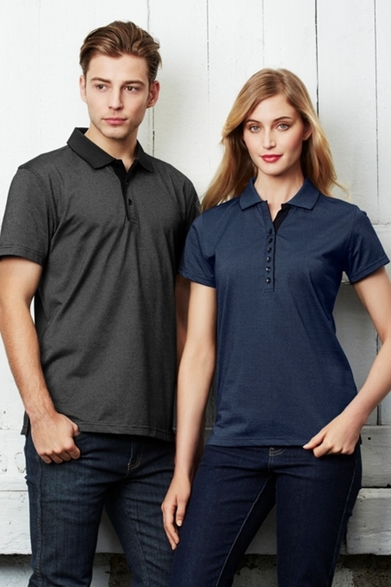 Shadow Cotton Blend Polo Shirt - Women