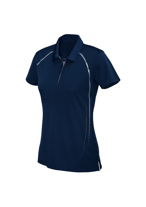 Cyber BIZ COOL Polo Shirt - Women - Navy/Silver