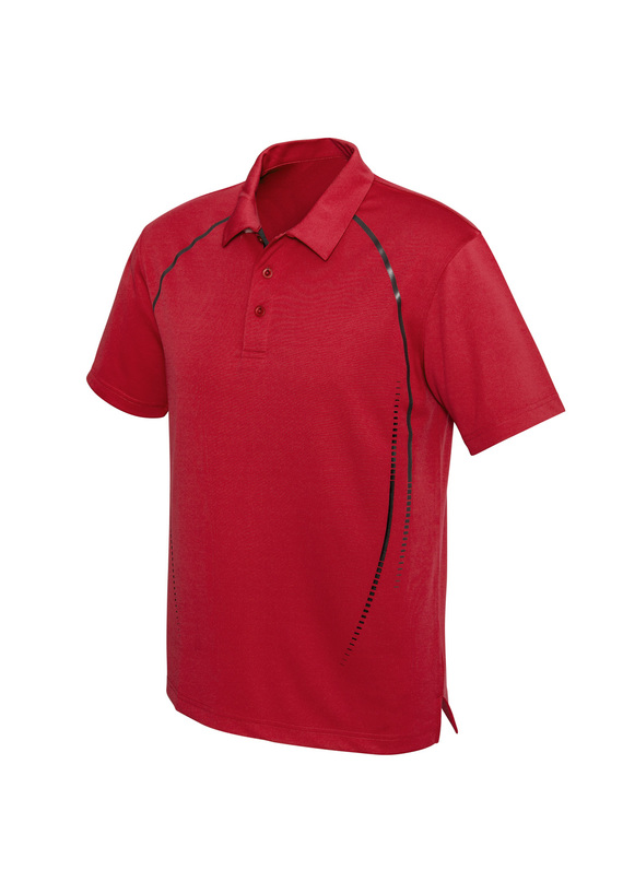 Cyber BIZ COOL Polo Shirt - Men - Red/Silver