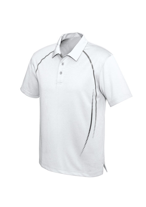 Cyber BIZ COOL Polo Shirt - Men - White/Silver