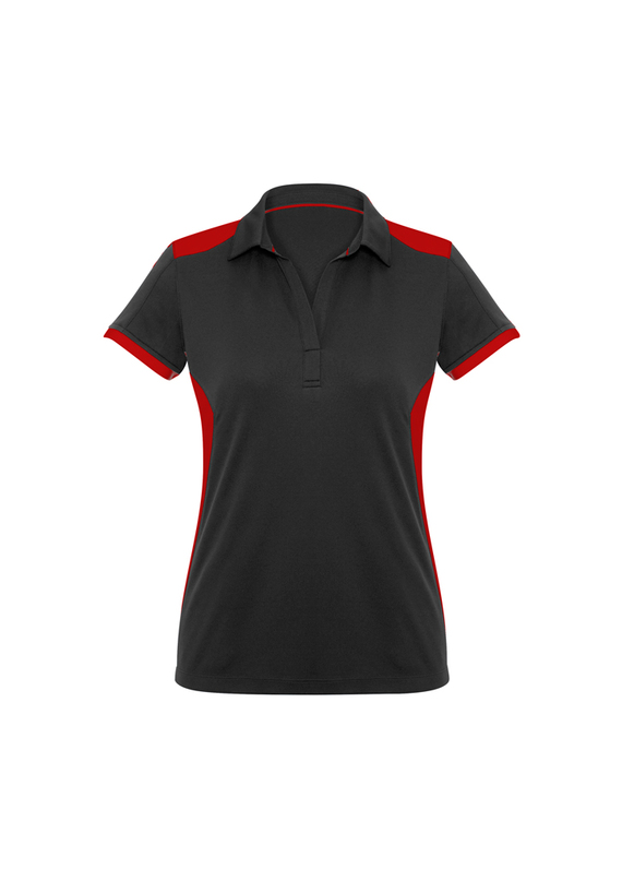 Rival BIZCOOL Micro Interlock Polo Shirt - Women - Black/Red
