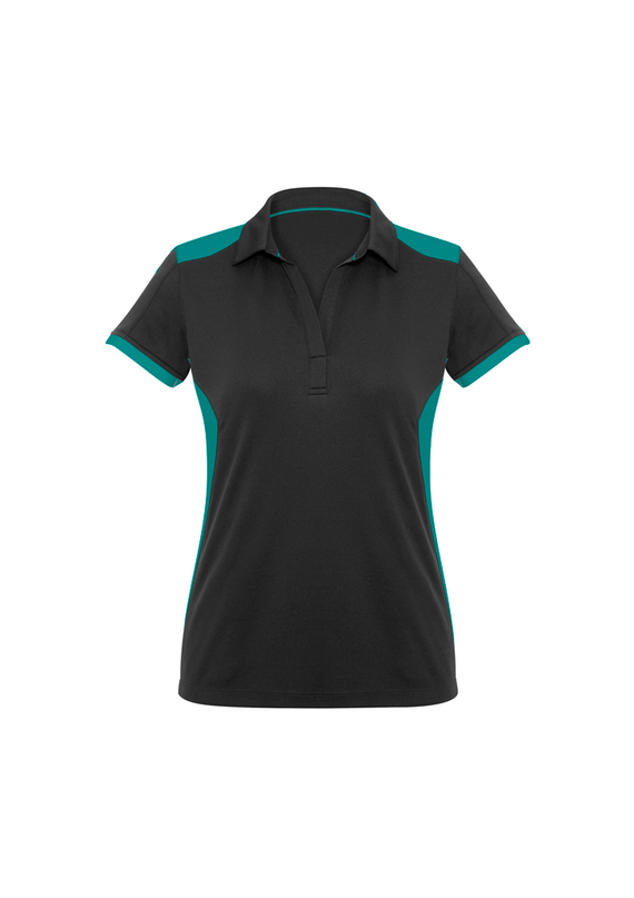 Rival BIZCOOL Micro Interlock Polo Shirt - Women - Black/Teal