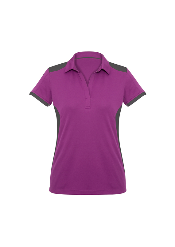 Rival BIZCOOL Micro Interlock Polo Shirt - Women - Cerise/Grey