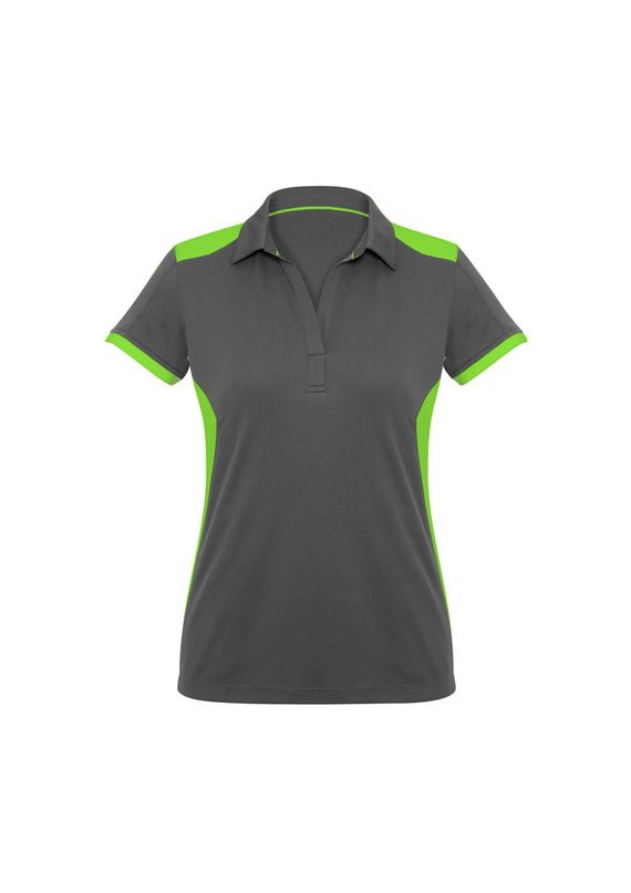 Rival BIZCOOL Micro Interlock Polo Shirt - Women - Grey/Fluoro Lime