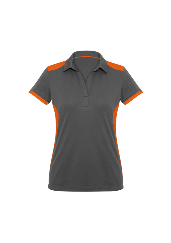 Rival BIZCOOL Micro Interlock Polo Shirt - Women - Grey/Orange