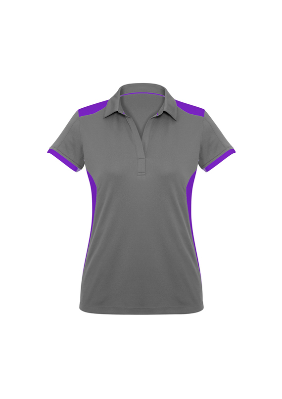 Rival BIZCOOL Micro Interlock Polo Shirt - Women - Silver/Purple
