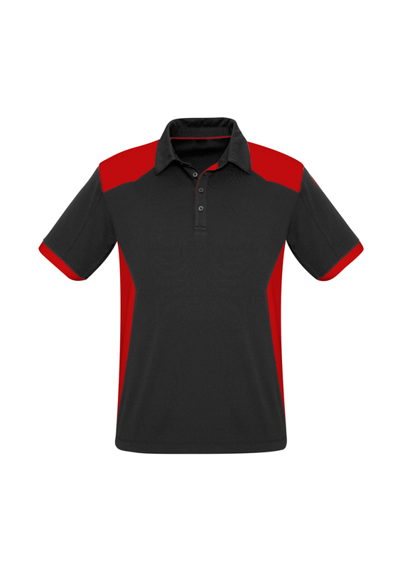 Rival BIZCOOL Micro Interlock Polo Shirt - Men - Black/Red