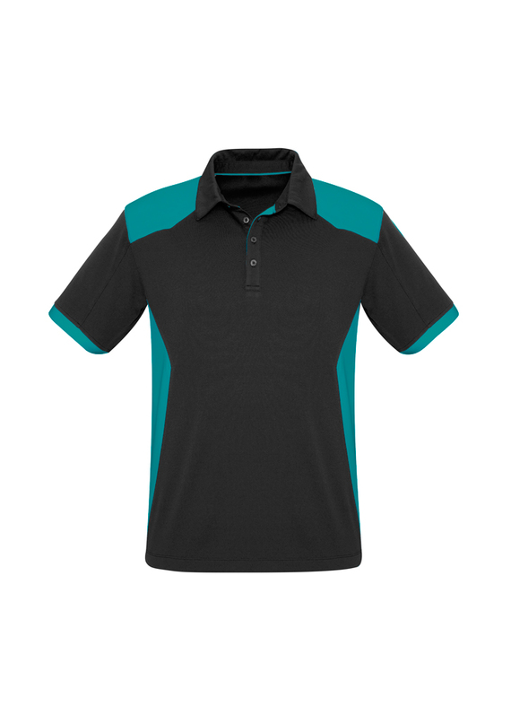 Rival BIZCOOL Micro Interlock Polo Shirt - Men - Black/Teal