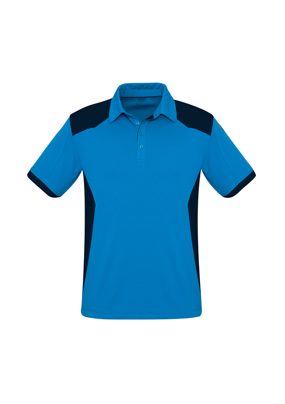 Rival BIZCOOL Micro Interlock Polo Shirt - Men - Cyan/Navy