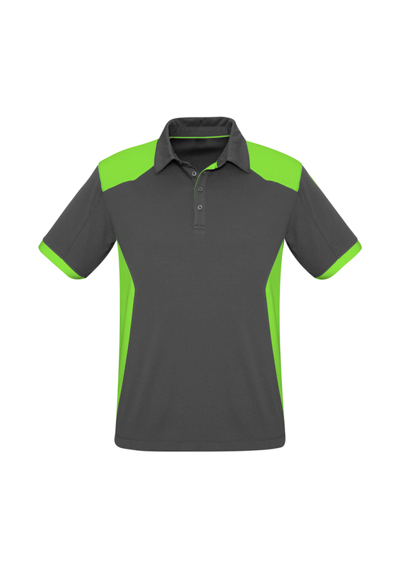 Rival BIZCOOL Micro Interlock Polo Shirt - Men - Grey/Fluoro Lime