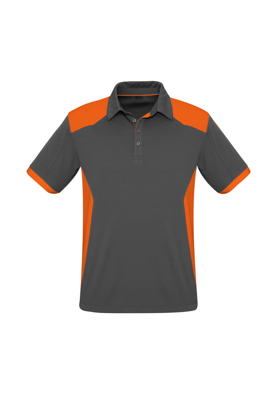 Rival BIZCOOL Micro Interlock Polo Shirt - Men - Grey/Orange