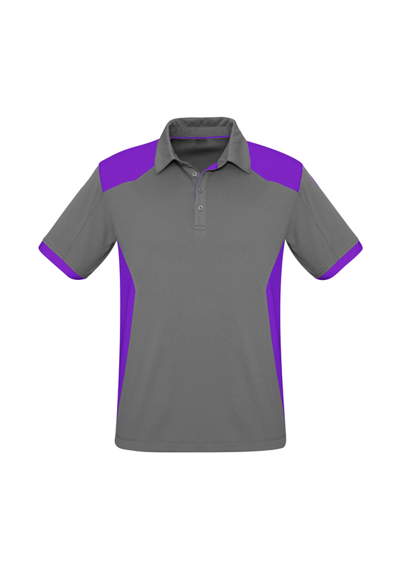 Rival BIZCOOL Micro Interlock Polo Shirt - Men - Silver/Purple