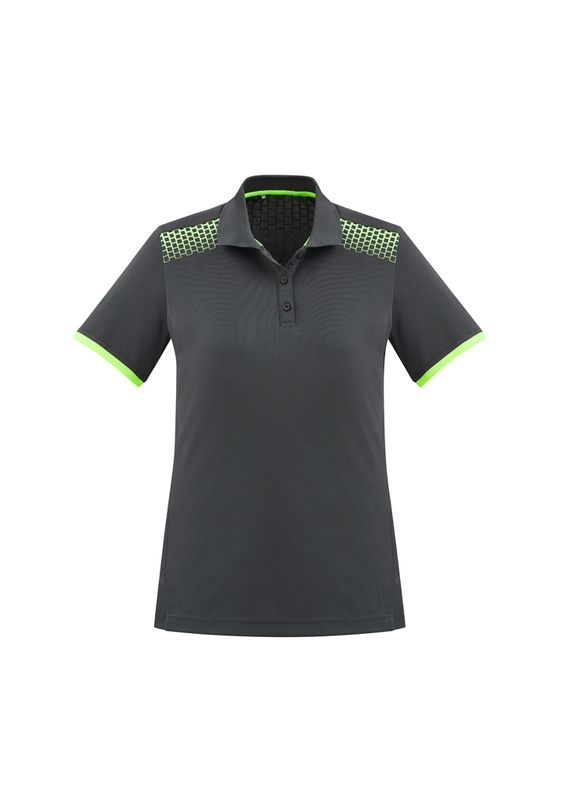 Galaxy BIZ COOL Polo Shirt - Women - Grey/Fluoro Lime