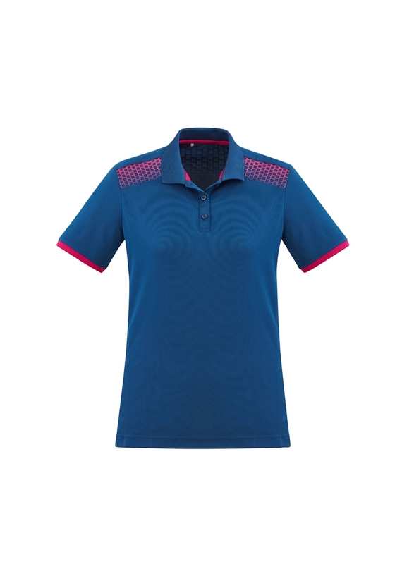 Galaxy BIZ COOL Polo Shirt - Women - Steel Blue/Magenta