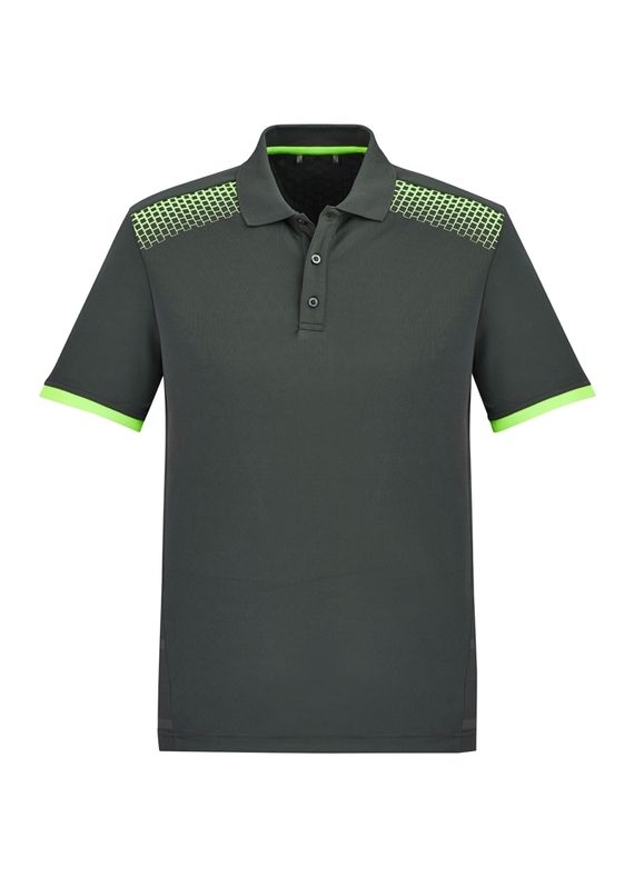 Galaxy BIZCOOL Polo Shirt - Men - Grey/Fluoro Lime