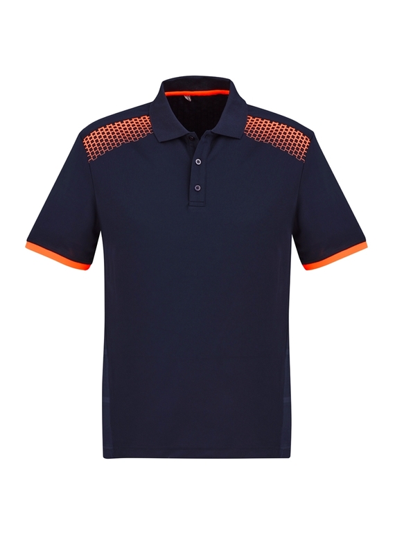 Galaxy BIZCOOL Polo Shirt - Men - Navy/Fluoro Orange