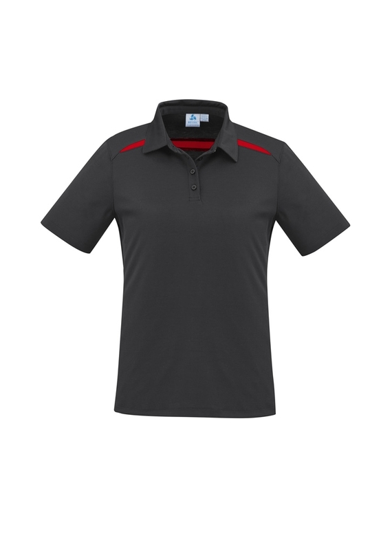 Sonar Poly/Cotton Polo Shirt - Women - Black/Red