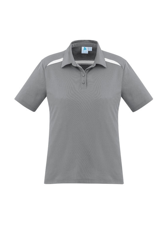 Sonar Poly/Cotton Polo Shirt - Women - Silver/White