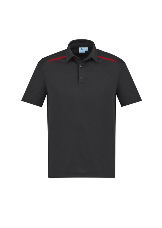 Sonar Poly/Cotton Polo Shirt - Men - Black/Red