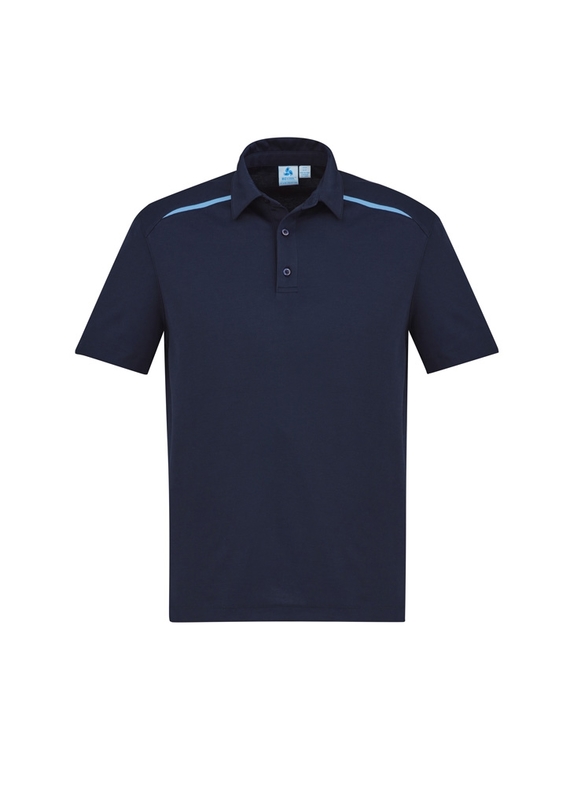 Sonar Poly/Cotton Polo Shirt - Men - Navy/Sky