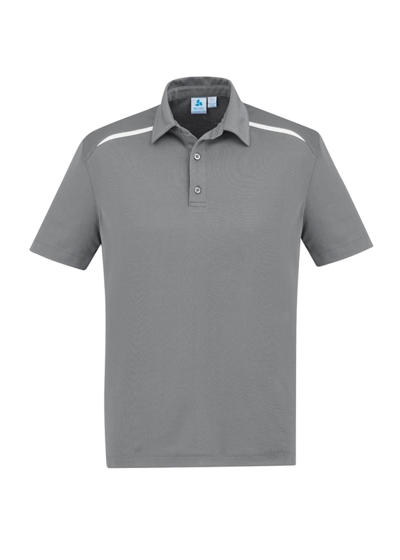 Sonar Poly/Cotton Polo Shirt - Men - Silver/White