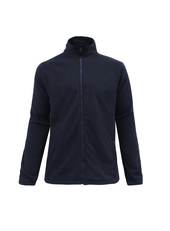 Zip Front Low Pill Microfleece Jacket - Women - Navy