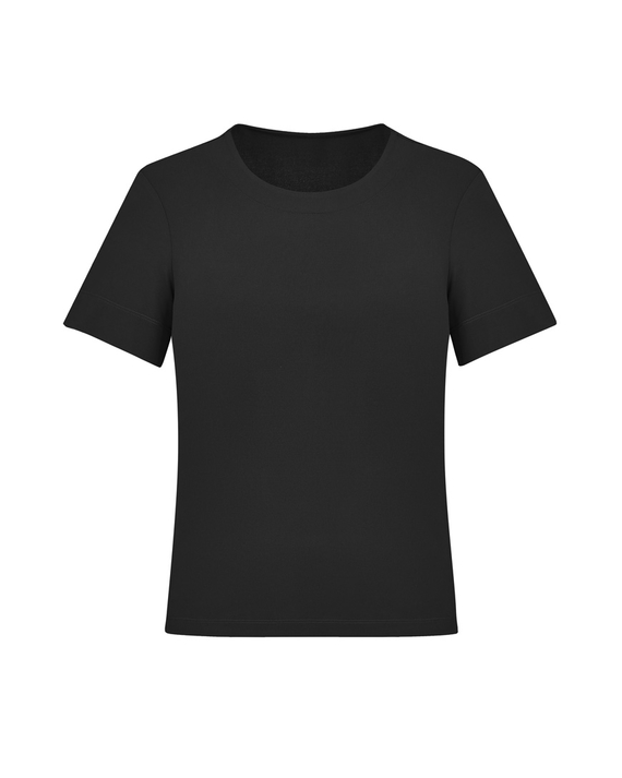 Short Sleeve T-Top Easy Stretch - Women - Black