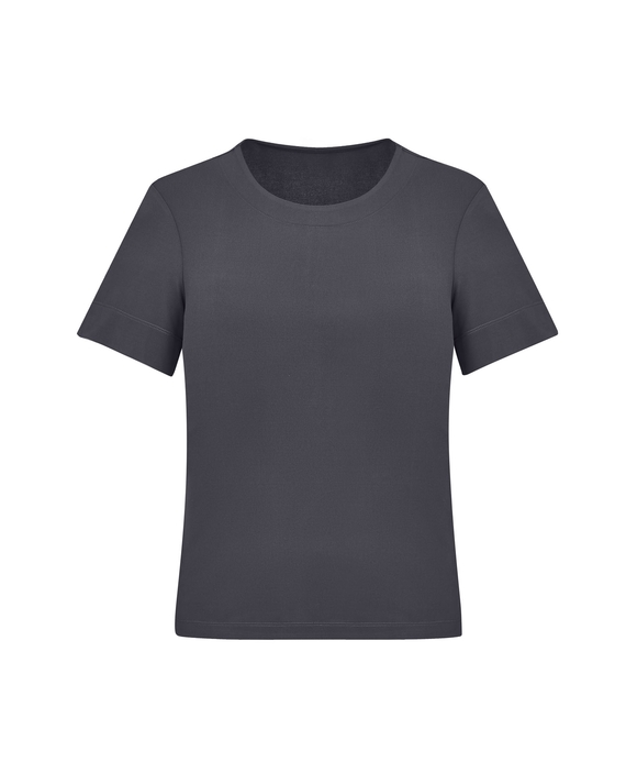 Short Sleeve T-Top Easy Stretch - Women - Charcoal