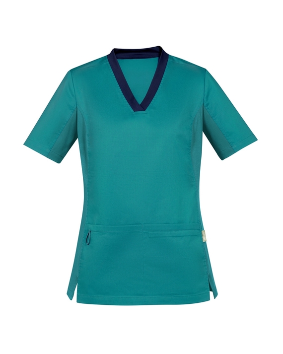Riley V-Neck Scrub Top - Women - Teal