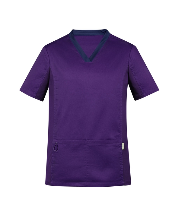 Riley V-Neck Scrub Top - Men - Purple