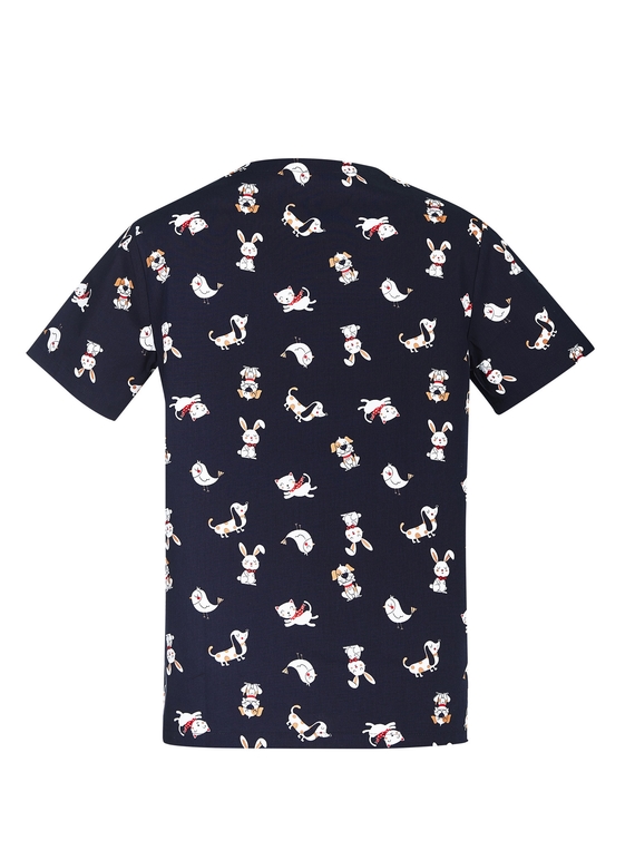 Best Friends Scrub Top - Men - Back