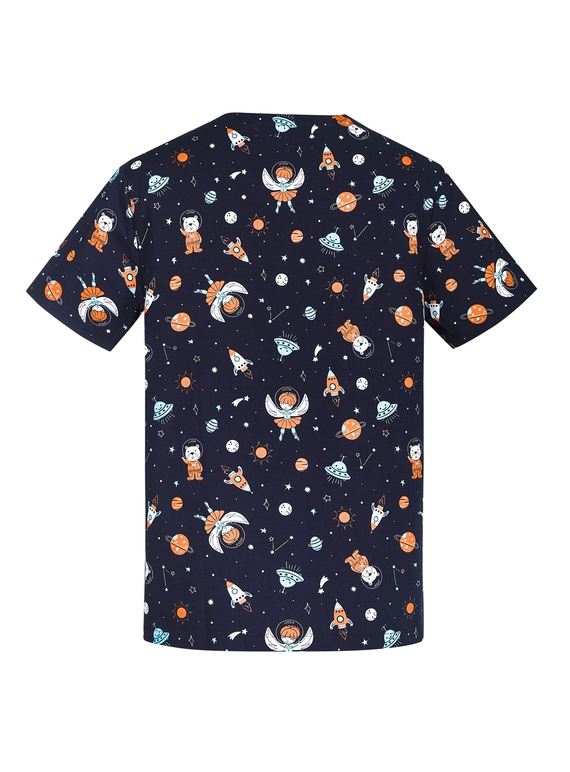 Space Party Scrub Top - Men - Back