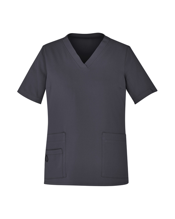Avery V-Neck Easy Fit Scrub Top - Women - Charcoal