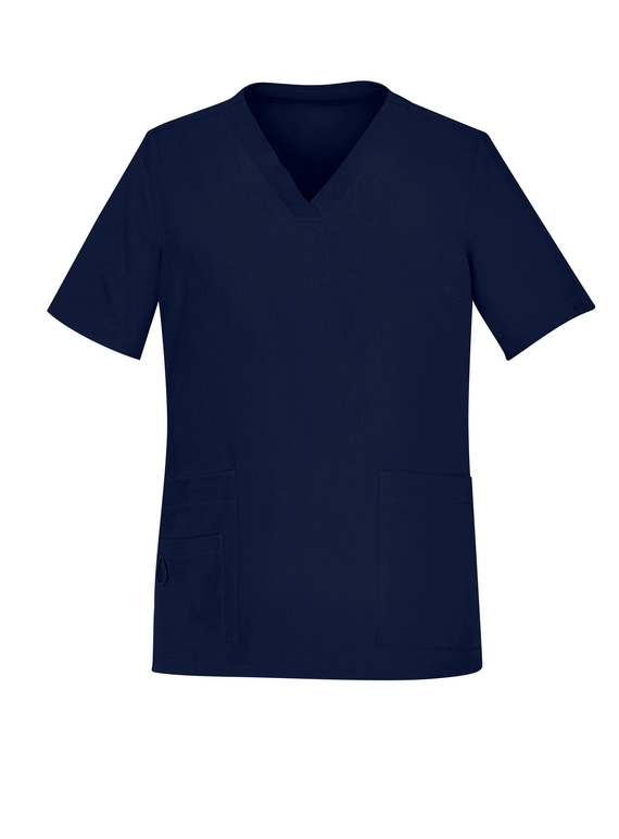 Avery V-Neck Easy Fit Scrub Top - Women - Midnight Navy