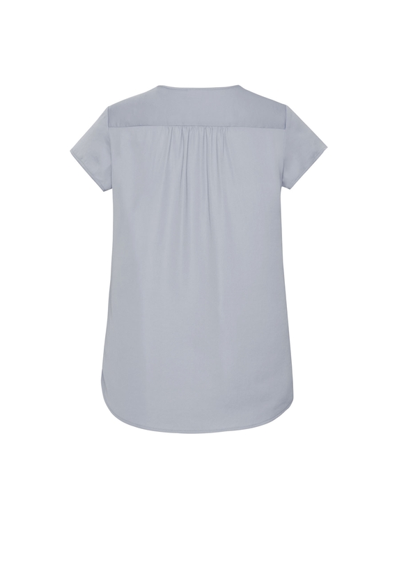 Women's Kayla V-Neck Pleat Blouse - Graham Brown & CO - Back