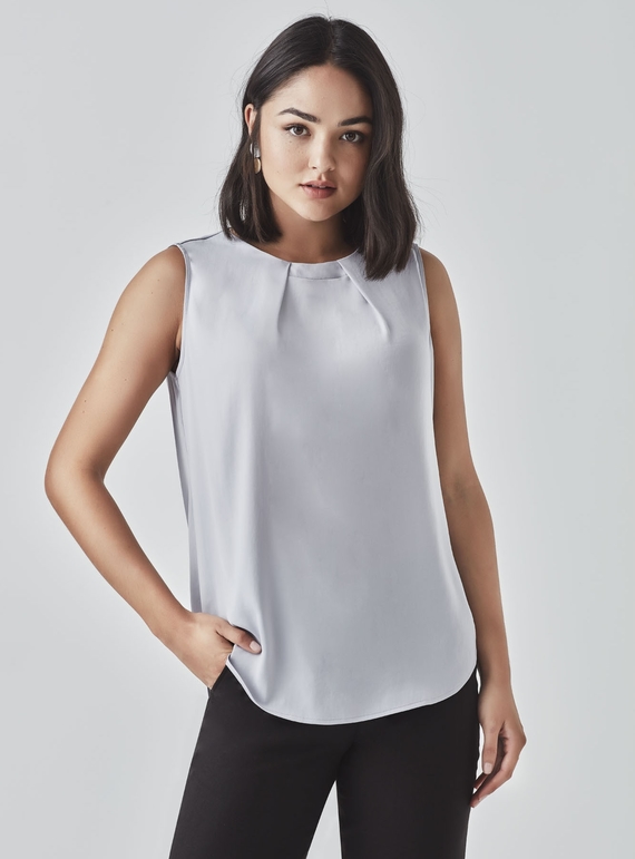 Women's Estelle Sleeveless Pleat Detail Blouse - Graham Brown & CO
