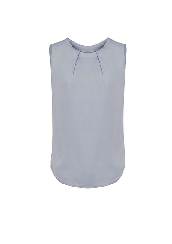 Estelle Sleeveless Pleat Detail Blouse - Women - Silver