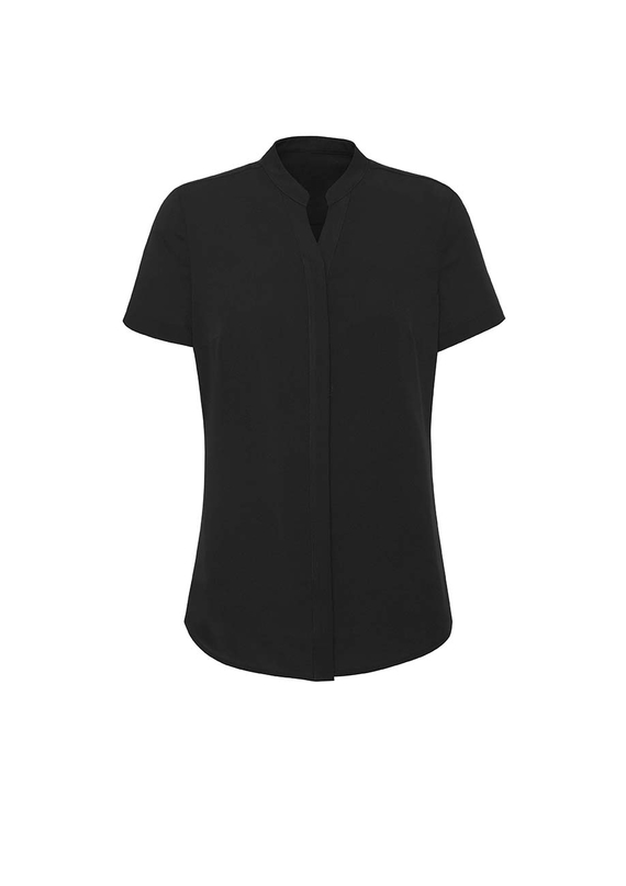 Juliette Easy Care Short Sleeve Blouse - Women - Black
